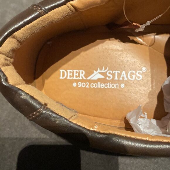 Men’s Deer Stags Greenpoint Dark Brown Shoes 902 Collection Size 11M NWT - Picture 7 of 9